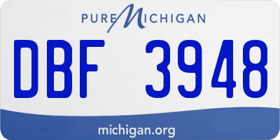 MI license plate DBF3948