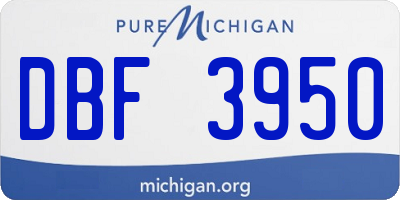 MI license plate DBF3950