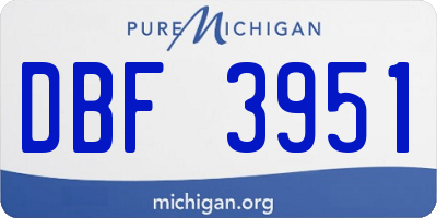 MI license plate DBF3951