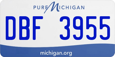 MI license plate DBF3955