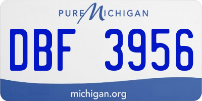 MI license plate DBF3956