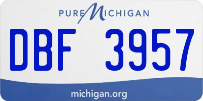 MI license plate DBF3957