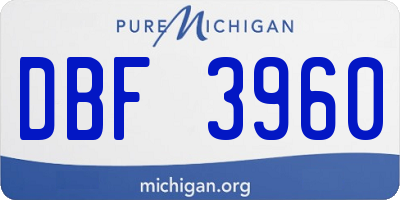 MI license plate DBF3960