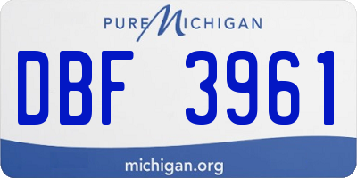 MI license plate DBF3961