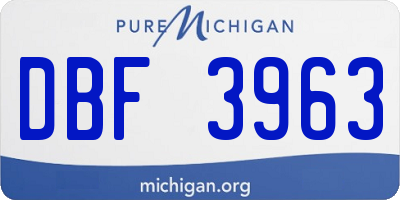 MI license plate DBF3963