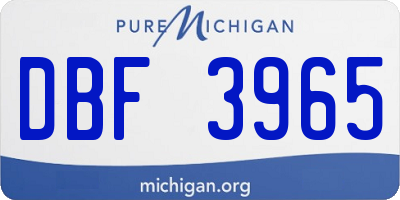 MI license plate DBF3965