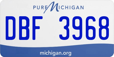 MI license plate DBF3968