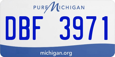 MI license plate DBF3971
