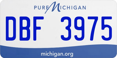 MI license plate DBF3975