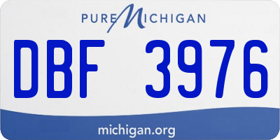 MI license plate DBF3976