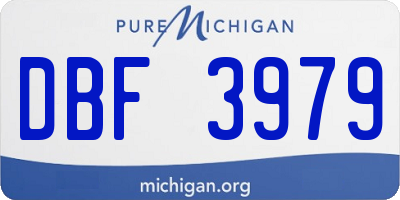 MI license plate DBF3979