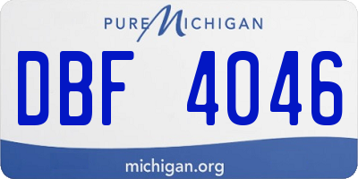 MI license plate DBF4046