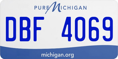 MI license plate DBF4069