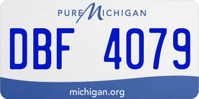 MI license plate DBF4079