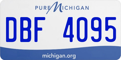 MI license plate DBF4095