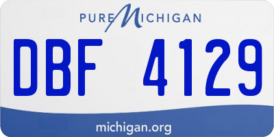 MI license plate DBF4129