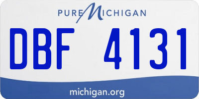 MI license plate DBF4131