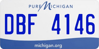 MI license plate DBF4146