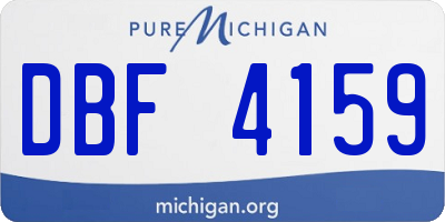 MI license plate DBF4159