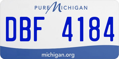 MI license plate DBF4184