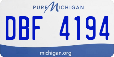 MI license plate DBF4194