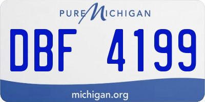 MI license plate DBF4199