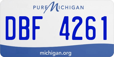 MI license plate DBF4261