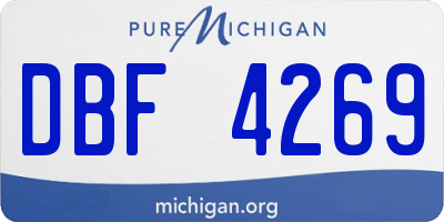 MI license plate DBF4269