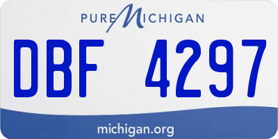 MI license plate DBF4297