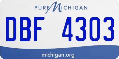 MI license plate DBF4303