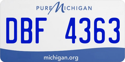 MI license plate DBF4363