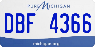MI license plate DBF4366