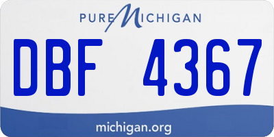 MI license plate DBF4367