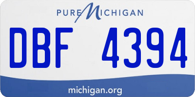 MI license plate DBF4394