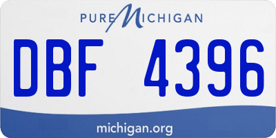 MI license plate DBF4396