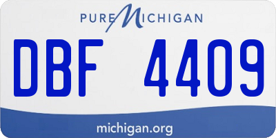 MI license plate DBF4409
