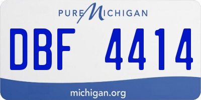 MI license plate DBF4414