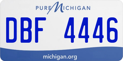 MI license plate DBF4446