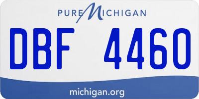 MI license plate DBF4460