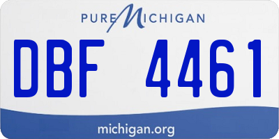 MI license plate DBF4461