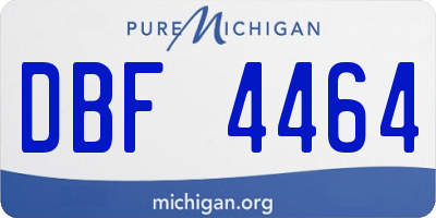 MI license plate DBF4464