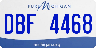 MI license plate DBF4468