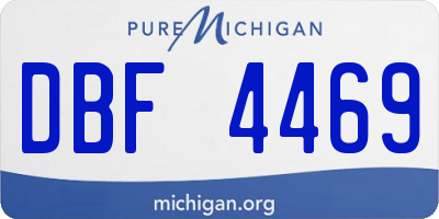 MI license plate DBF4469
