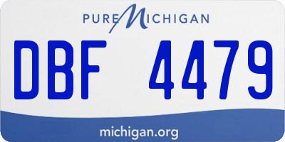 MI license plate DBF4479