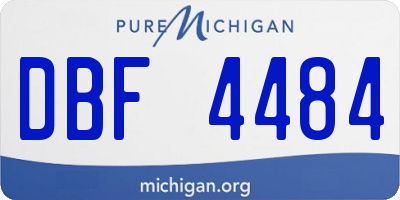 MI license plate DBF4484