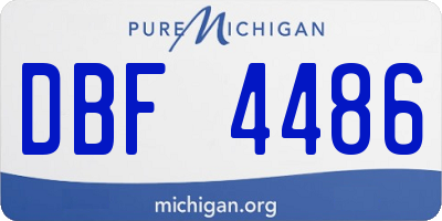 MI license plate DBF4486