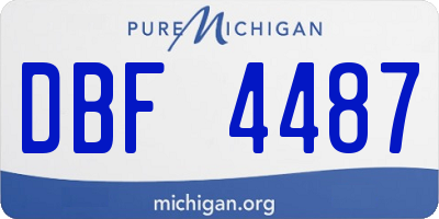 MI license plate DBF4487