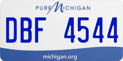 MI license plate DBF4544