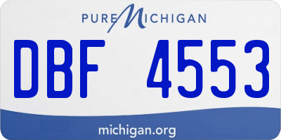 MI license plate DBF4553
