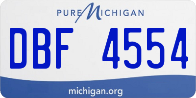 MI license plate DBF4554
